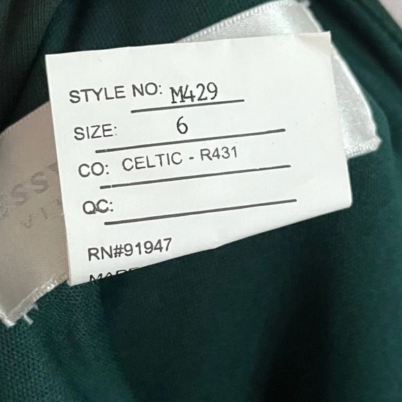 Dessy Collection • NWT Celtic Green Sleeveless Shirred Skirt Maternity Dress - Picture 4 of 5